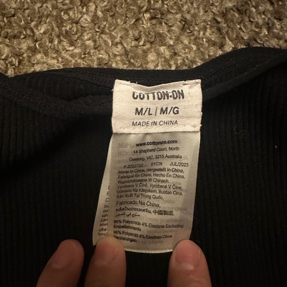 Cotton on ribbed tank top size medium/large - Picture 2 of 4